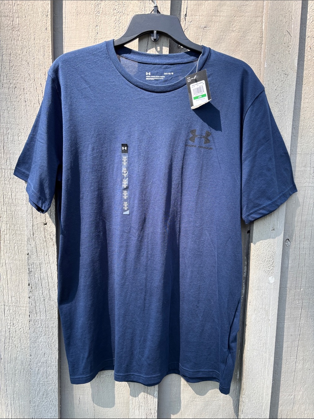 Under Armour Men’s Navy Crew T-Shirt with Logo